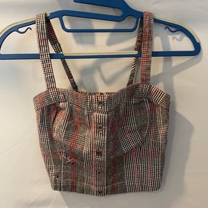 PLAID CROP TOP